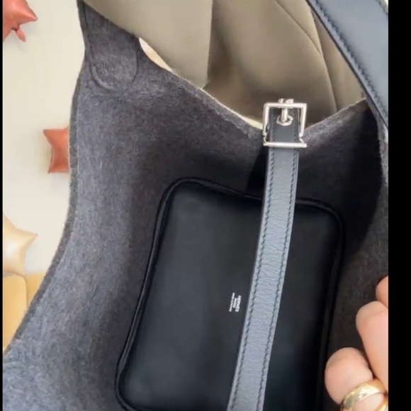 Pre-Owned Hermès 2020 Feutre Wool Swift Picotin 22 MM PHW - Picture 3 of 7